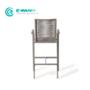 Wholesale Garden Furniture Aluminum Bar Chair Elegant Woven Rope Bar Stool Patio High Bar Chair for Hotel Restaurant