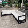 Modern Durable Aluminum Frame Sectional Sofa Garden Combination Sofa Set Patio L Shape Sofa for Viila Courtyard