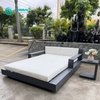 Outdoor Aluminum Daybed Poolside Sunbed Weather Resistant Double Sun Lounger For Villa Resort