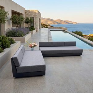 Quality Outdoor Garden Furniture Aluminum Frame Sofa With Waterproof Cushion Leisure Garden Seating for Patio