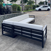 Modern Durable Aluminum Frame Sectional Sofa Garden Combination Sofa Set Patio L Shape Sofa for Viila Courtyard