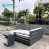 Outdoor Aluminum Daybed Poolside Sunbed Weather Resistant Double Sun Lounger For Villa Resort