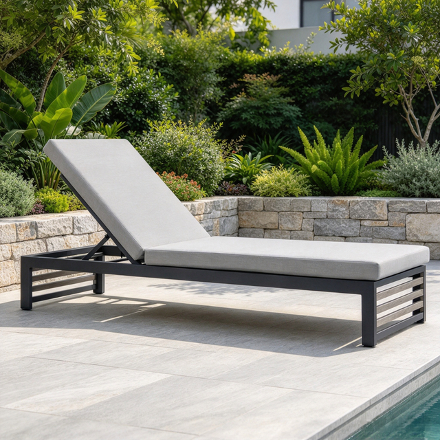Trosc&aacute;n Minimalist Lasmuigh Fr&aacute;ma Al&uacute;manam Durable Sun Lounger Soladach Teak Adhmad Chaise Cathaoirleach Leaba Gr&eacute;ine Taobh na Linne le haghaidh PATIO Baile