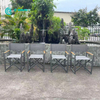Nordic Simple Outdoor Furniture Aluminum Frame Folding Chair With Teak Wood Armrest Patio Director Camp Chair for Villa Courtyard