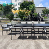 Practical Outdoor Dining Furniture High Quality Aluminum Dining Chair With Long Table Patio 12+1 Dining Set For Garden Restaurant