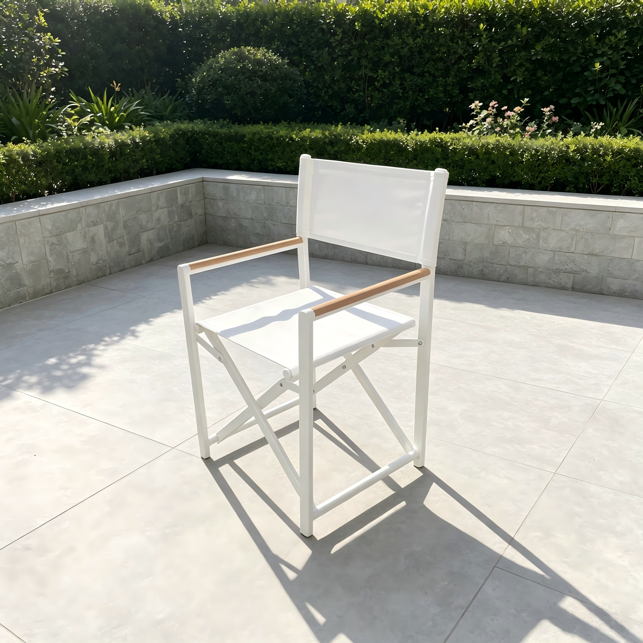 Enkel utem&oslash;bler sammenleggbar campingstol Aluminiumsramme Regiss&oslash;rstol for hageterrasse