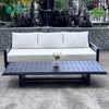 Classical Outdoor Aluminum Sofa Furniture Durable Garden Sofa Seating Patio Rotatable Sofa With Coffee Table For Home Villa