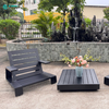 Outdoor Furniture Aluminum Frame Leisure Sofa Chair With Coffee Table All Weather Garden Set for Home Courtyard