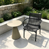 Minimalist Aluminum Woven Rope Dining Chair & Coffee Table Set for Balcony & Garden