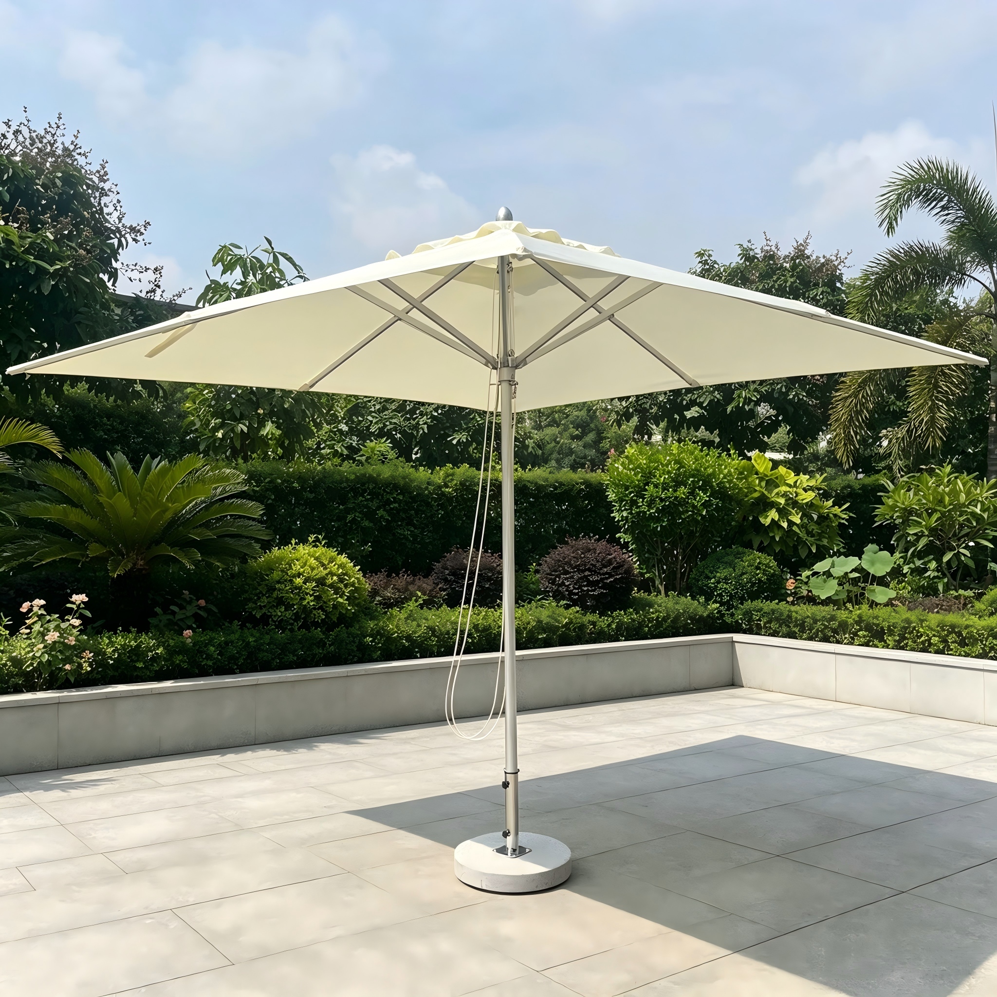 Estilo simples atacado guarda-chuva ao ar livre 3 metros quadrados guarda-sol praia com tecido para todos os climas para casa jardim villa