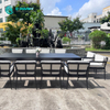 Practical Outdoor Dining Furniture High Quality Aluminum Dining Chair With Long Table Patio 12+1 Dining Set For Garden Restaurant