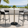 Gro&szlig;handel mit minimalistischen Outdoor-Gartenm&ouml;beln, Aluminium-Barstuhl-Set, Allwetter-Barhocker aus gewebtem Seil f&uuml;r Hotel am Pool