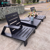 Outdoor Furniture Aluminum Frame Leisure Sofa Chair With Coffee Table All Weather Garden Set for Home Courtyard