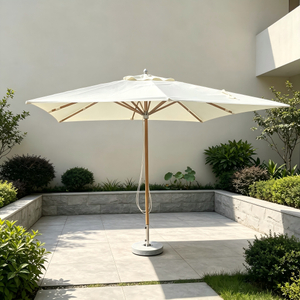 De-kalidad na Hardin Furniture Aluminum Frame na may Wood Finish Patio Umbrella Waterproof Square Beach Parasol