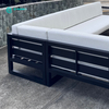 Modern Durable Aluminum Frame Sectional Sofa Garden Combination Sofa Set Patio L Shape Sofa for Viila Courtyard