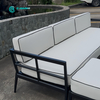 Casual Style Outdoor Sofa Furniture Aluminum Frame Combination Sofa Set Garden Sofa With Ottoman for Villa Courtyard