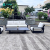 Classical Outdoor Aluminum Sofa Furniture Durable Garden Sofa Seating Patio Rotatable Sofa With Coffee Table For Home Villa