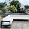 Modern Durable Aluminum Frame Sectional Sofa Garden Combination Sofa Set Patio L Shape Sofa for Viila Courtyard