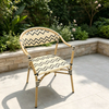 Minimalist Outdoor Furniture Aluminum Frame Rattan Chair for Courtyard Restaurant