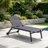 Simple Style Outdoor Sun Lounger Lightweight Aluminum Frame Sun Bed Patio Reclining Chair For Hotel Resort