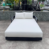 Durable Outdoor Furniture Powder Coated Aluminum Frame Garden Daybed All Weather Sunbed For Patio Courtyard