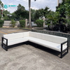 Modern Durable Aluminum Frame Sectional Sofa Garden Combination Sofa Set Patio L Shape Sofa for Viila Courtyard