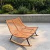 Ourdoor Leisure Rocking Chair Durable Aluminum And Woven Rope Garden Chair