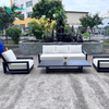 Classical Outdoor Aluminum Sofa Furniture Durable Garden Sofa Seating Patio Rotatable Sofa With Coffee Table For Home Villa