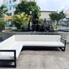 Modern Durable Aluminum Frame Sectional Sofa Garden Combination Sofa Set Patio L Shape Sofa for Viila Courtyard
